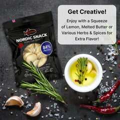 Nordic Catch etiqueta con información nutricional resaltando alto contenido proteico