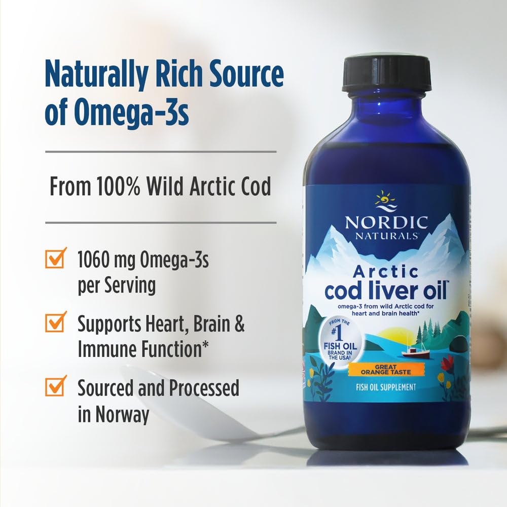 Gota de aceite Arctic Cod Liver Oil de Nordic Naturals mostrando textura y pureza