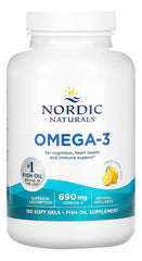 Nordic Naturals botella abierta con cápsulas dispersas para uso diario práctico