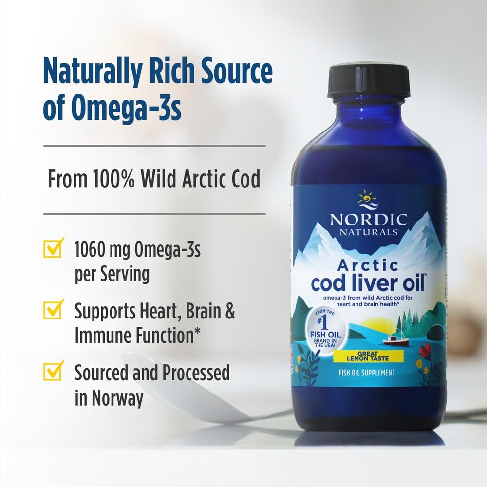 Botella abierta con cucharita dosificadora de Nordic Naturals para toma controlada