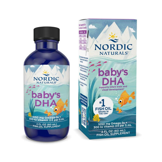 Nordic Naturals botella frontal mostrando presentación líquida y pureza