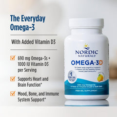 Nordic Naturals cápsula en mano mostrando tamaño y dosificación