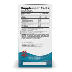 Detalle de cápsula mini de Nordic Naturals mostrando textura y brillo para mejor absorption