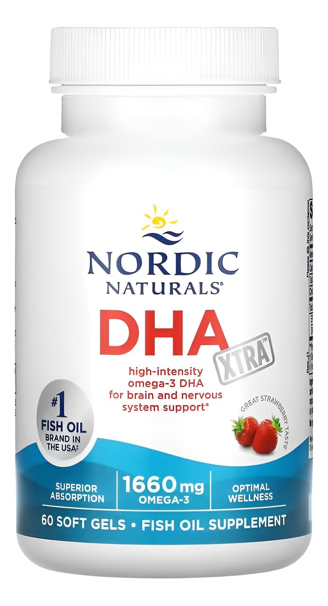 Nordic Naturals cápsulas en mano para comparar tamaño y porción práctica
