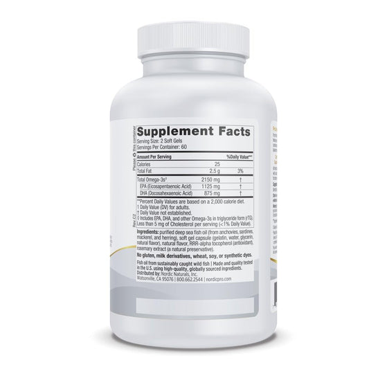 Nordic Naturals cápsulas que resaltan textura y fácil de tragar