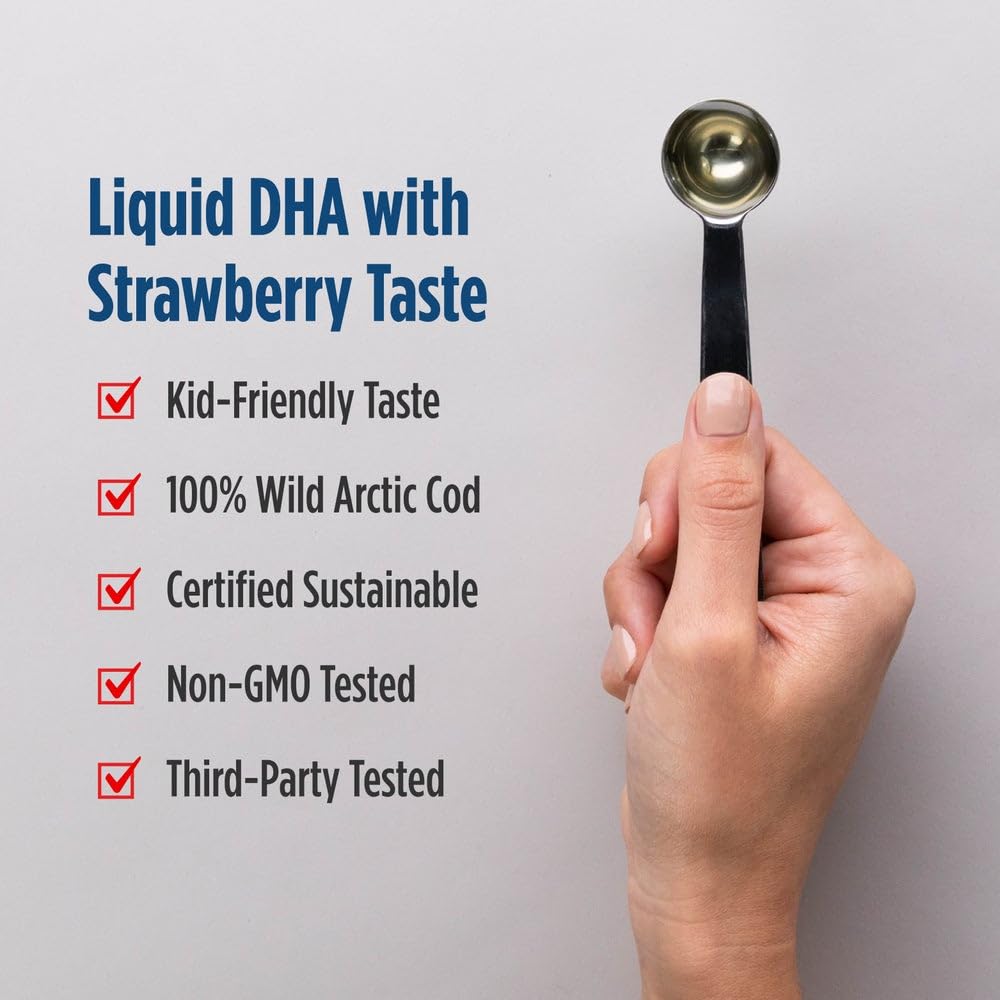 Etiqueta nutricional de Nordic Naturals Children’s DHA mostrando información de omega‑3