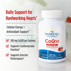 Nordic Naturals gomitas en mano para comparar tamaño y porción práctica