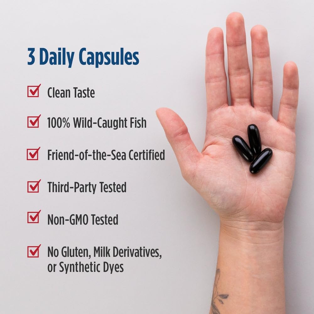 Nordic Naturals etiqueta con instrucciones y composición clara