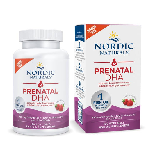 Nordic Naturals frasco delantero mostrando diseño y cantidad, aporta confianza