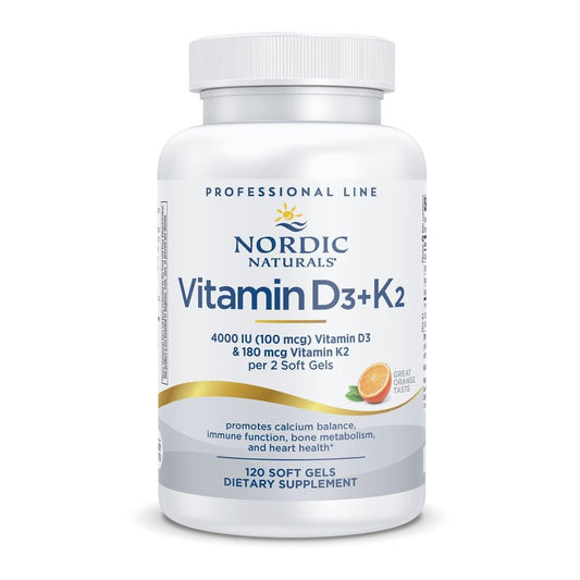 Nordic Naturals frasco frontal mostrando la etiqueta y beneficios