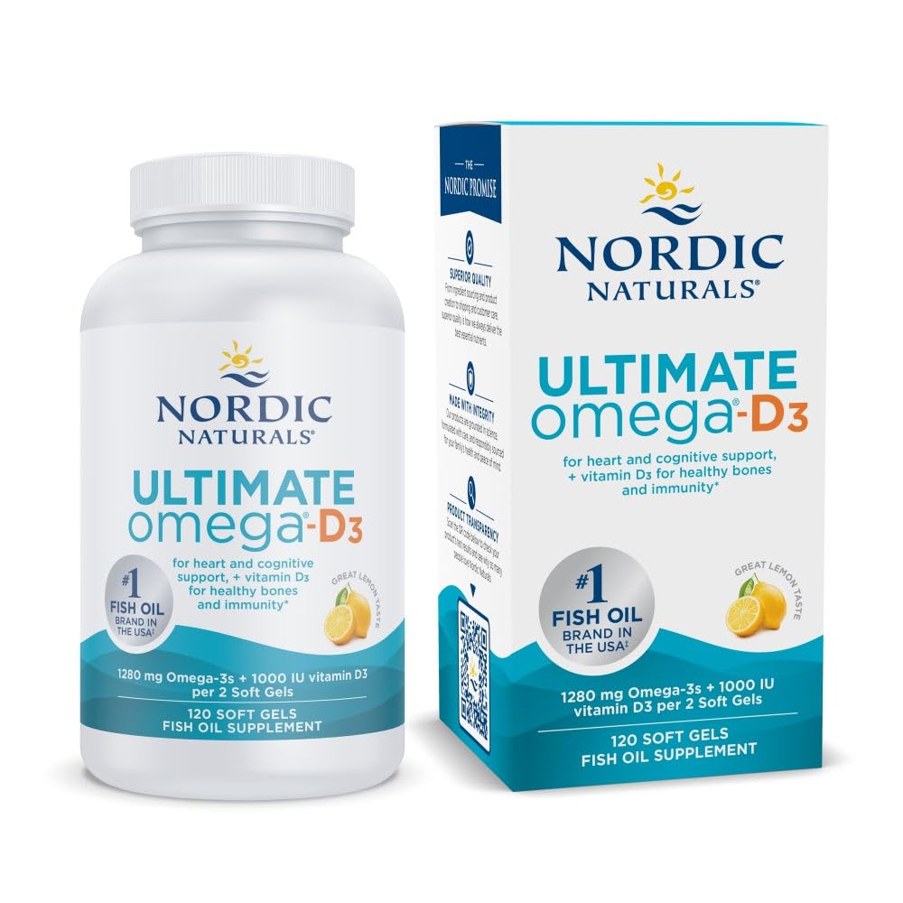Nordic Naturals frente del envase con beneficios visibles para bienestar