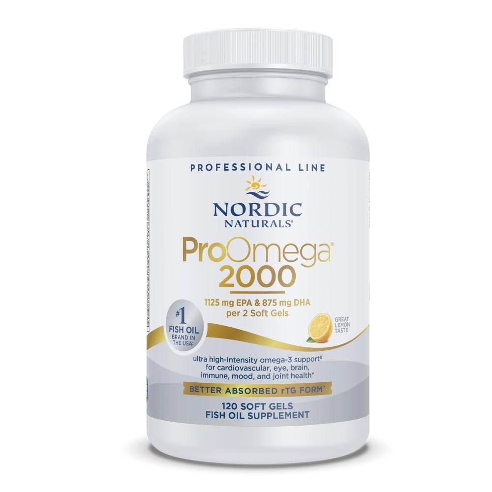 Nordic Naturals envase frontal que muestra 120 cápsulas y beneficios