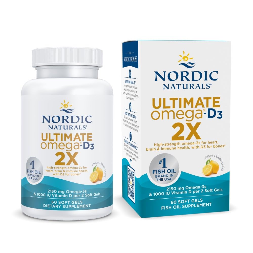 Nordic Naturals muestra frontal del envase, alta concentración y confianza