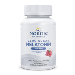 Nordic Naturals empaque frontal frambuesa mostrando beneficios y sin azúcar