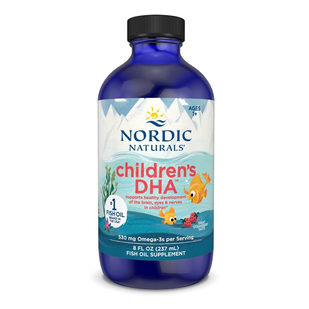 Nordic Naturals frasco frontal fresa mostrando etiqueta clara y beneficio de omega‑3