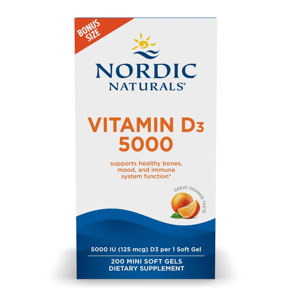 Nordic Naturals frontal del envase mostrando vitamina D3 y beneficio de dosis alta