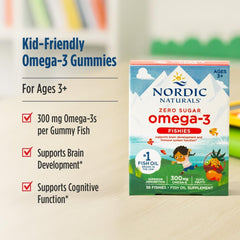 Nordic Naturals primer plano de gomita mostrando textura y sabor apetecible