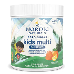 Nordic Naturals frente del envase mostrando 120 gomitas, conveniente para familias