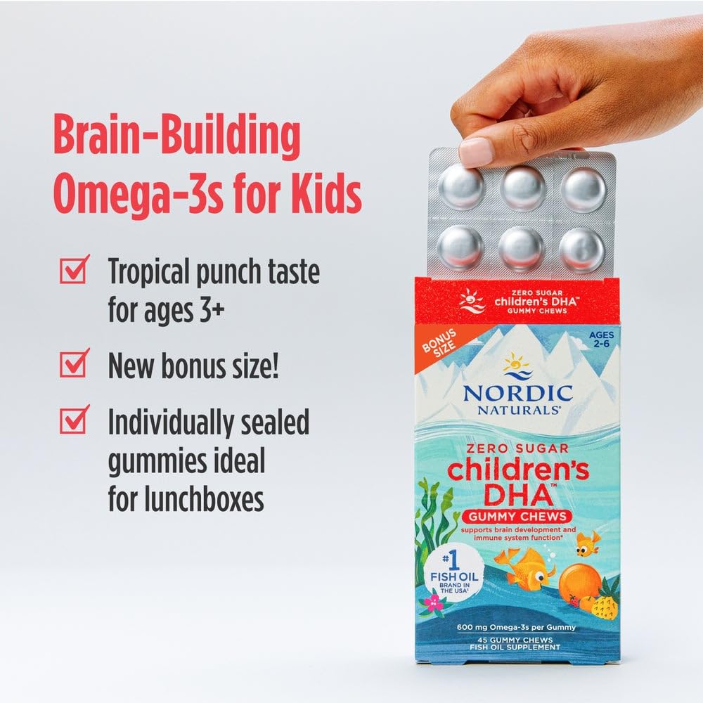 Nordic Naturals detalle de textura de las gomitas que muestra consistencia masticable