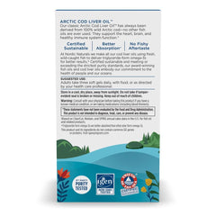 Nordic Naturals ilustración de bacalao ártico silvestre indicando origen sostenible