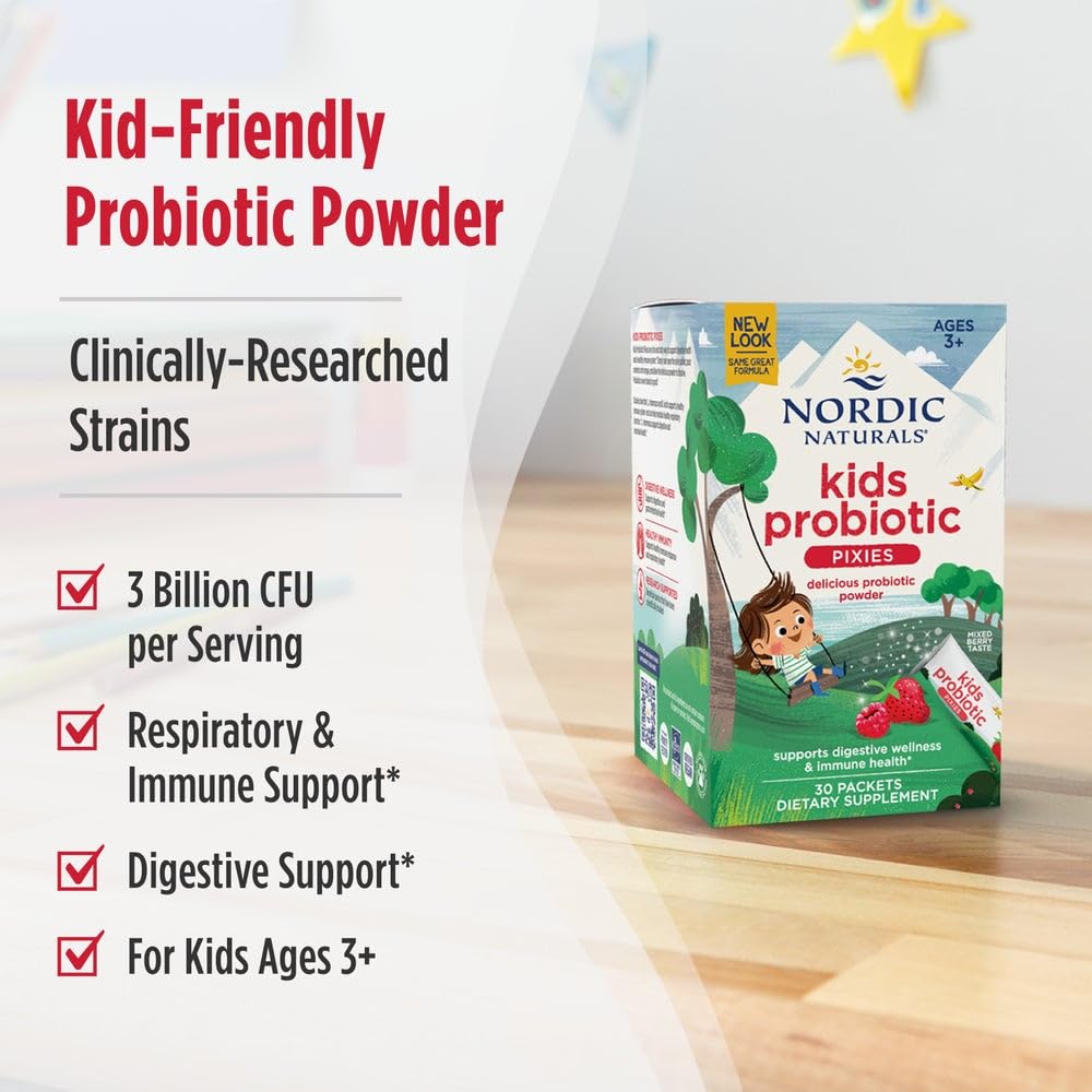 Nordic Naturals textura del polvo berry muestra suavidad y sabor