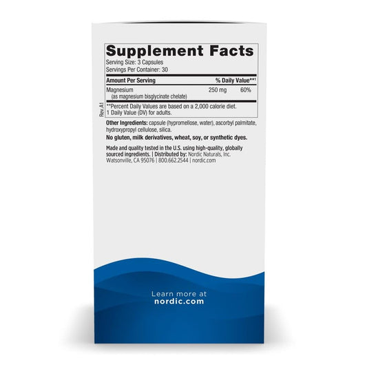 Nordic Naturals etiqueta lateral con información de pureza y certificaciones