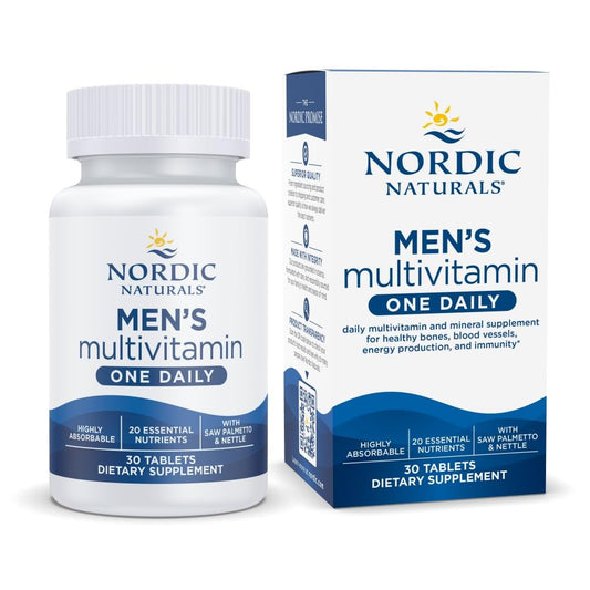 Nordic Naturals envase frontal del multivitamínico, presentación clara y práctica