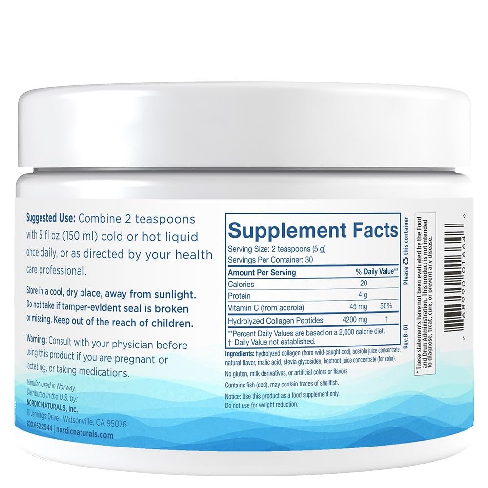 Nordic Naturals textura del polvo en primer plano, fácil disolución