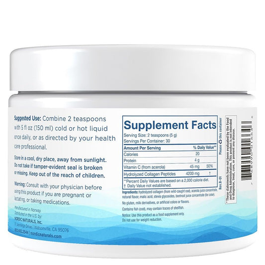 Nordic Naturals textura del polvo en primer plano, fácil disolución
