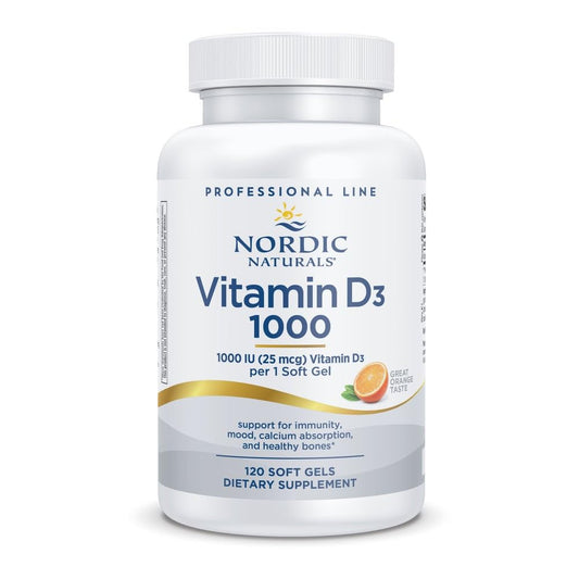 Nordic Naturals frasco frontal, presentación clara y confianza