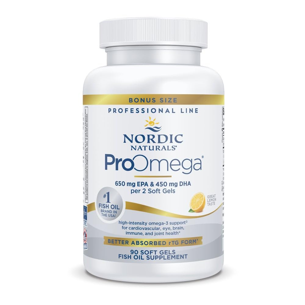 Nordic Naturals ProOmega frontal del envase mostrando marca y sabor limón