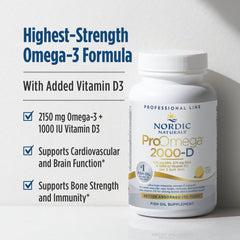 Nordic Naturals gota de aceite en cuchara ilustrando pureza y absorción mejorada