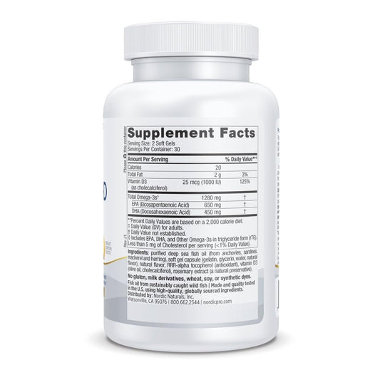Nordic Naturals cápsula blanda en primer plano, fácil de tragar
