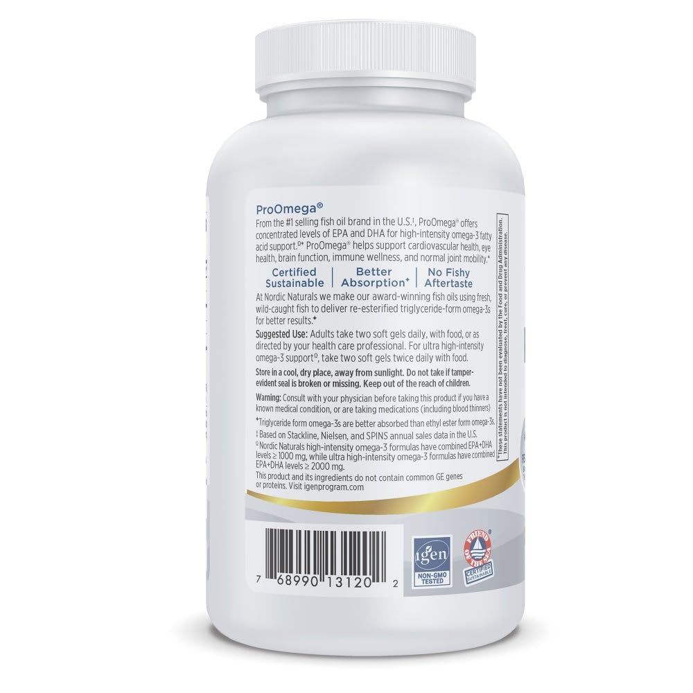Nordic Naturals ProOmega etiqueta nutricional beneficio transparencia ingredientes