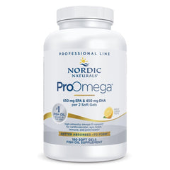 Nordic Naturals envase frontal mostrando nombre y sabor limón útil para identificar producto