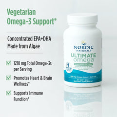Nordic Naturals gota de aceite de algas con textura clara y absorción óptima