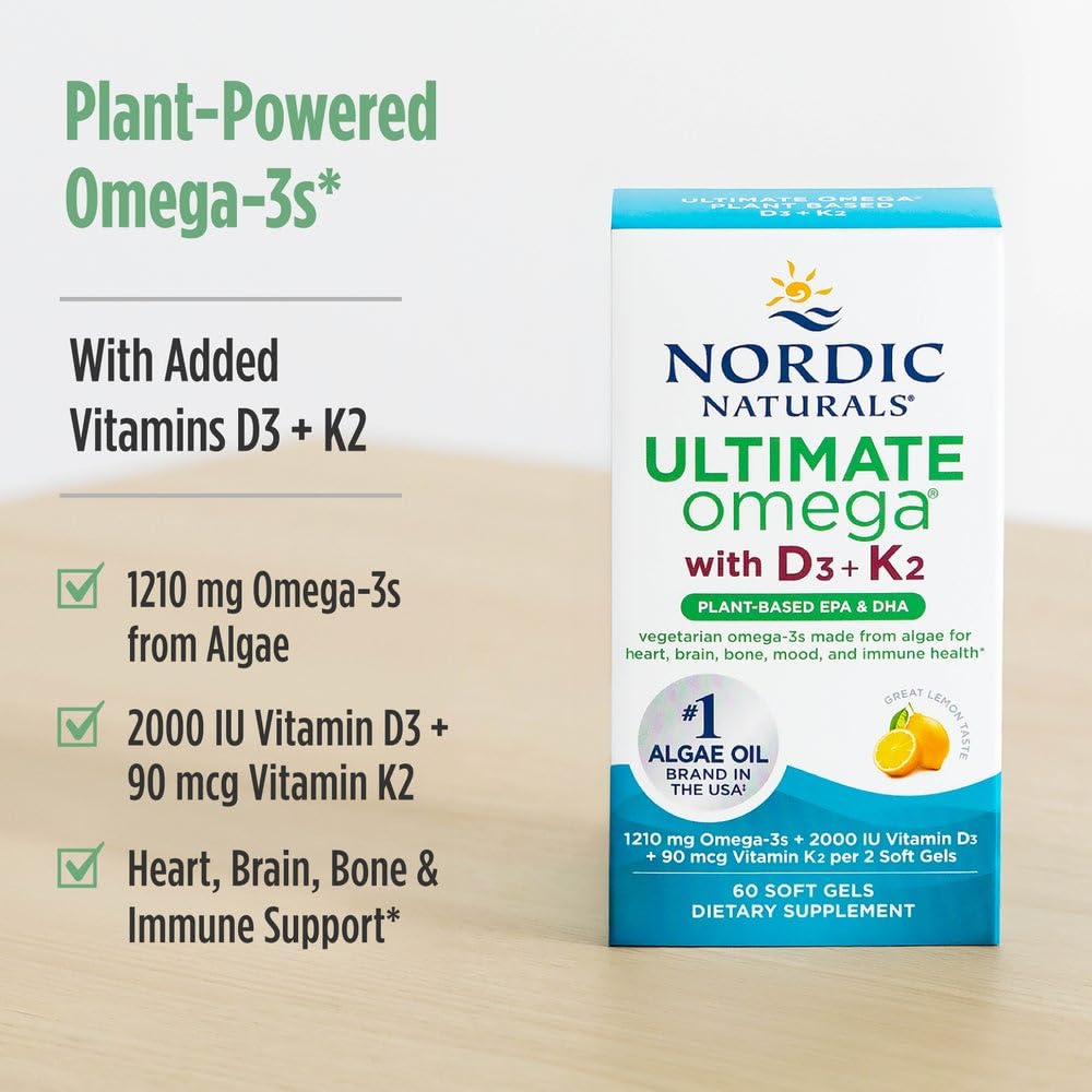 Nordic Naturals aceite de algas en gota ilustrando origen sostenible