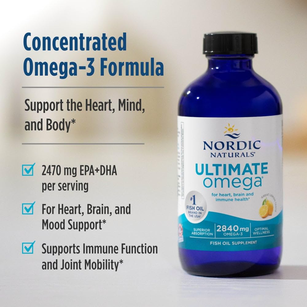 Nordic Naturals mezcla en vaso con batido, sabor limón que facilita tomarlo