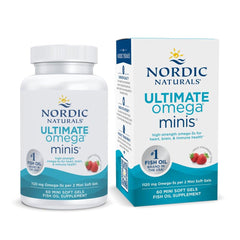 Nordic Naturals envase frontal mostrando 60 cápsulas y beneficio de alta potencia