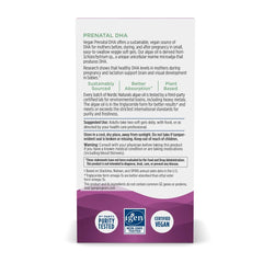 Nordic Naturals etiqueta con información de DHA 500 mg y garantía de pureza