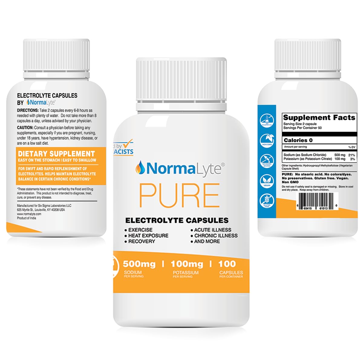 NormaLyte etiqueta con información de sodio y potasio clara