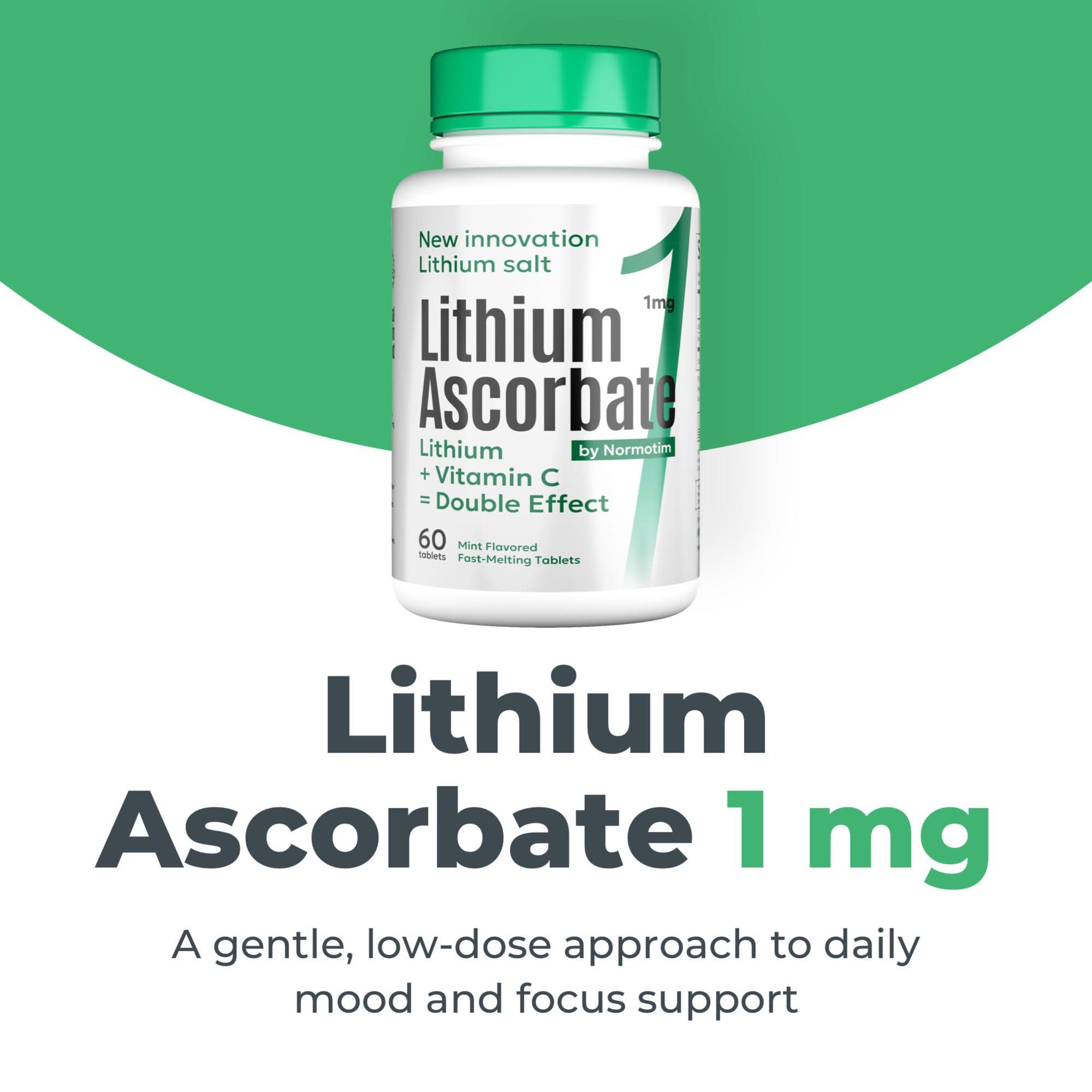 NORMOTIM etiqueta con ingredientes destacando 1 mg litio y vitamina C