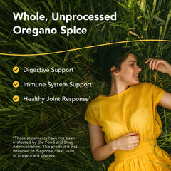 NORTH AMERICAN HERB & SPICE cápsulas junto a frasco abierto, fácil dosificación