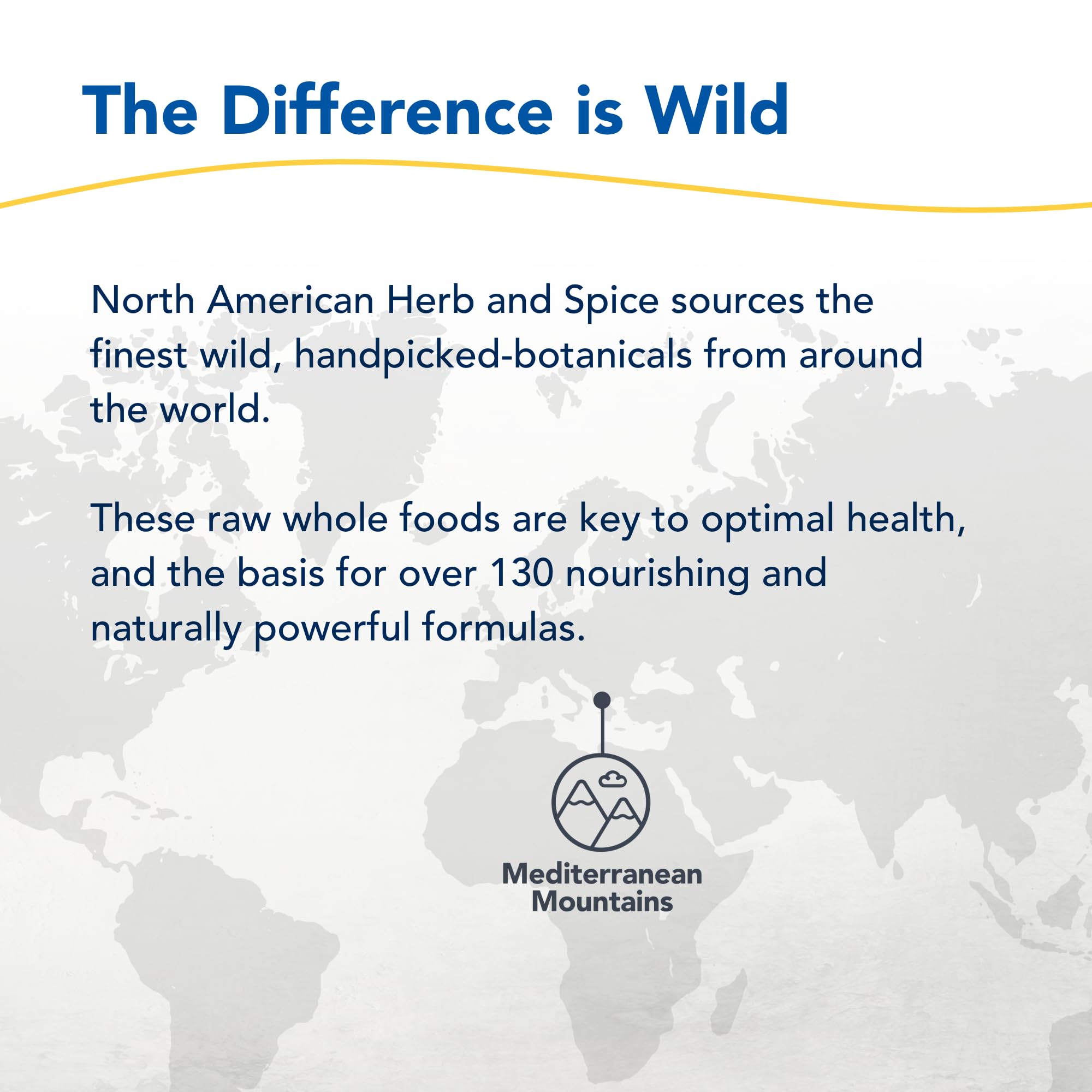 NORTH AMERICAN HERB & SPICE plantas silvestres en montaña que indican origen