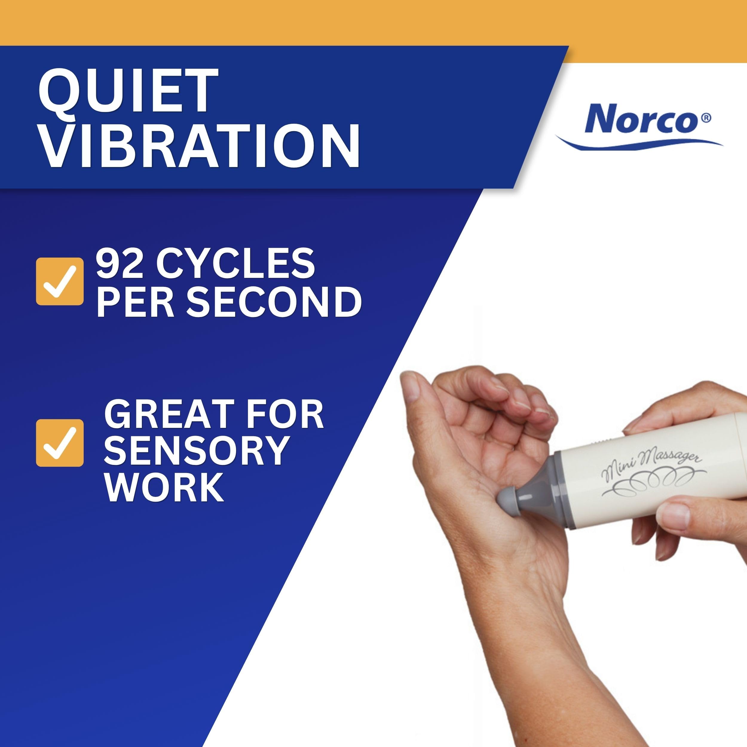 North Coast Medical Norco Mini al lado de una moneda para mostrar tamaño compacto