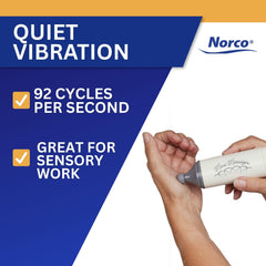 North Coast Medical Norco Mini al lado de una moneda para mostrar tamaño compacto
