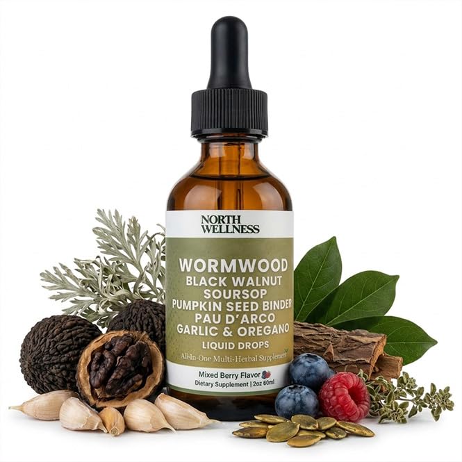 North Wellness frasco frontal de 2 oz mostrando etiqueta clara y tamaño portátil