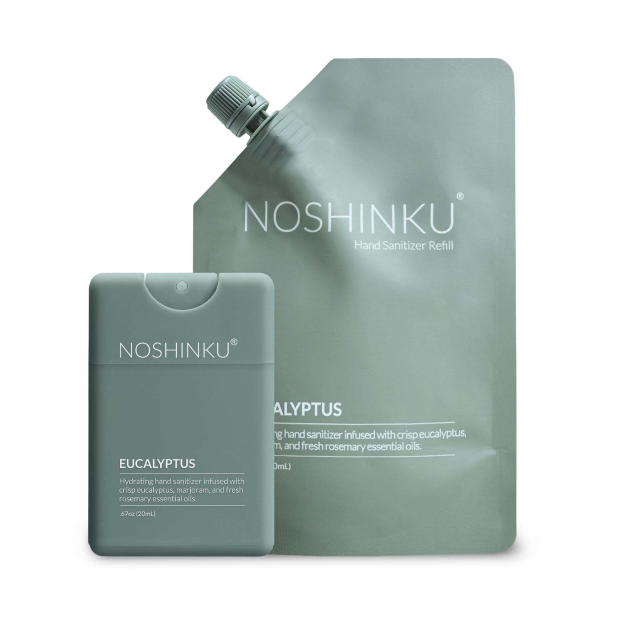Noshinku atomizador frontal mostrando diseño mate y fácil agarre