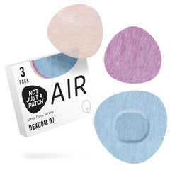 Not Just A Patch empaque frontal mostrando pack de 3 y colores, protección confiable