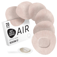 Not Just A Patch parche Air empaque frontal mostrando pack de 20 y beneficio de protección